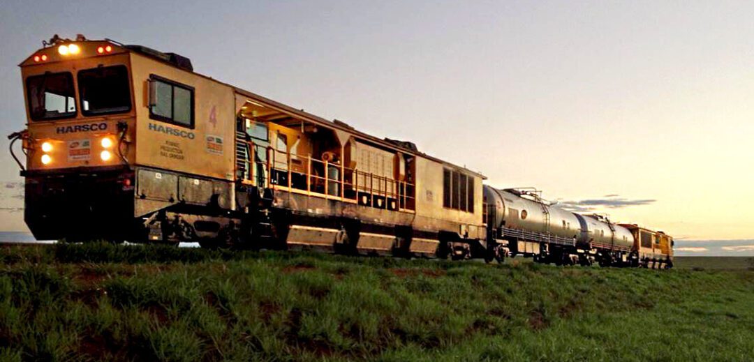 Harsco Rail production grinder representing the PGM96 machine family