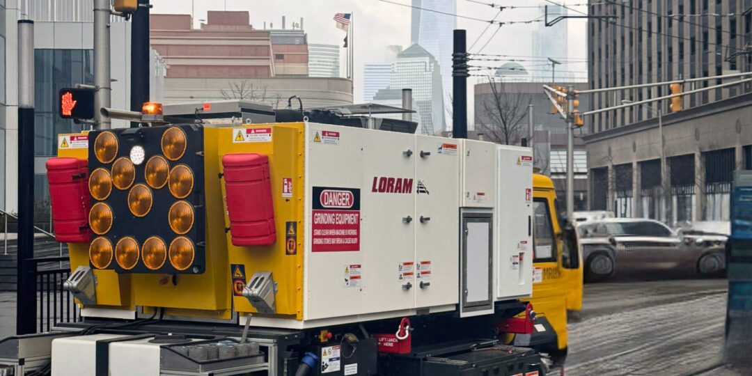 Loram MRG compact rail grinder for metro systems