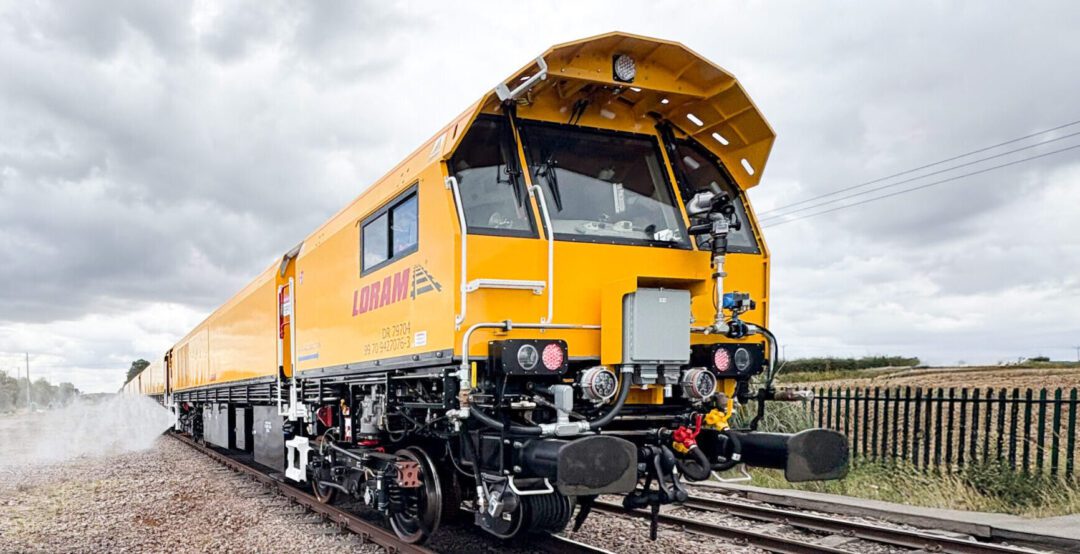 Loram RGC compact production rail grinding train