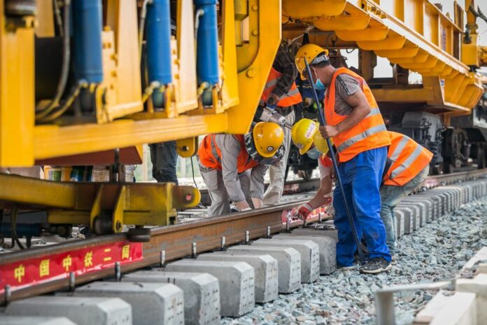 Railway Track Construction Process