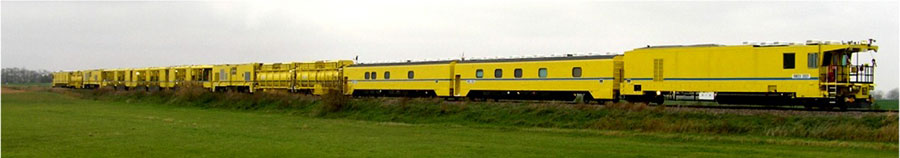 Full side view of a Harsco Rail production grinder