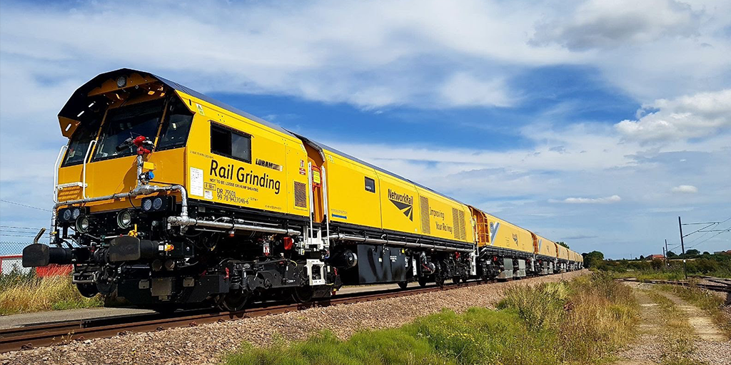 Loram C44 Series rail grinder side view